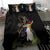 New Zealand Hoiho Bedding Set Maori Art Tattoo and Silver Fern