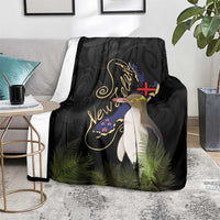 New Zealand Hoiho Blanket Maori Art Tattoo and Silver Fern LT03 - Polynesian Pride