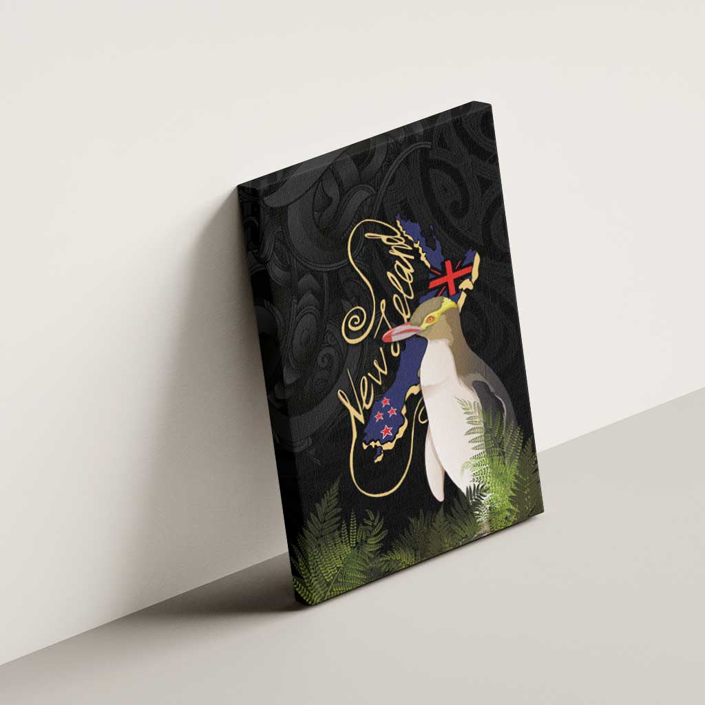 New Zealand Hoiho Canvas Wall Art Maori Art Tattoo and Silver Fern LT03 - Polynesian Pride