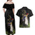 New Zealand Hoiho Couples Matching Off Shoulder Maxi Dress and Hawaiian Shirt Maori Art Tattoo and Silver Fern