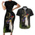 New Zealand Hoiho Couples Matching Short Sleeve Bodycon Dress and Hawaiian Shirt Maori Art Tattoo and Silver Fern