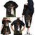 New Zealand Hoiho Family Matching Off The Shoulder Long Sleeve Dress and Hawaiian Shirt Maori Art Tattoo and Silver Fern