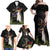 New Zealand Hoiho Family Matching Off Shoulder Maxi Dress and Hawaiian Shirt Maori Art Tattoo and Silver Fern