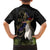 New Zealand Hoiho Family Matching Off Shoulder Short Dress and Hawaiian Shirt Maori Art Tattoo and Silver Fern