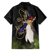 New Zealand Hoiho Hawaiian Shirt Maori Art Tattoo and Silver Fern LT03 - Polynesian Pride