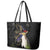 New Zealand Hoiho Leather Tote Bag Maori Art Tattoo and Silver Fern