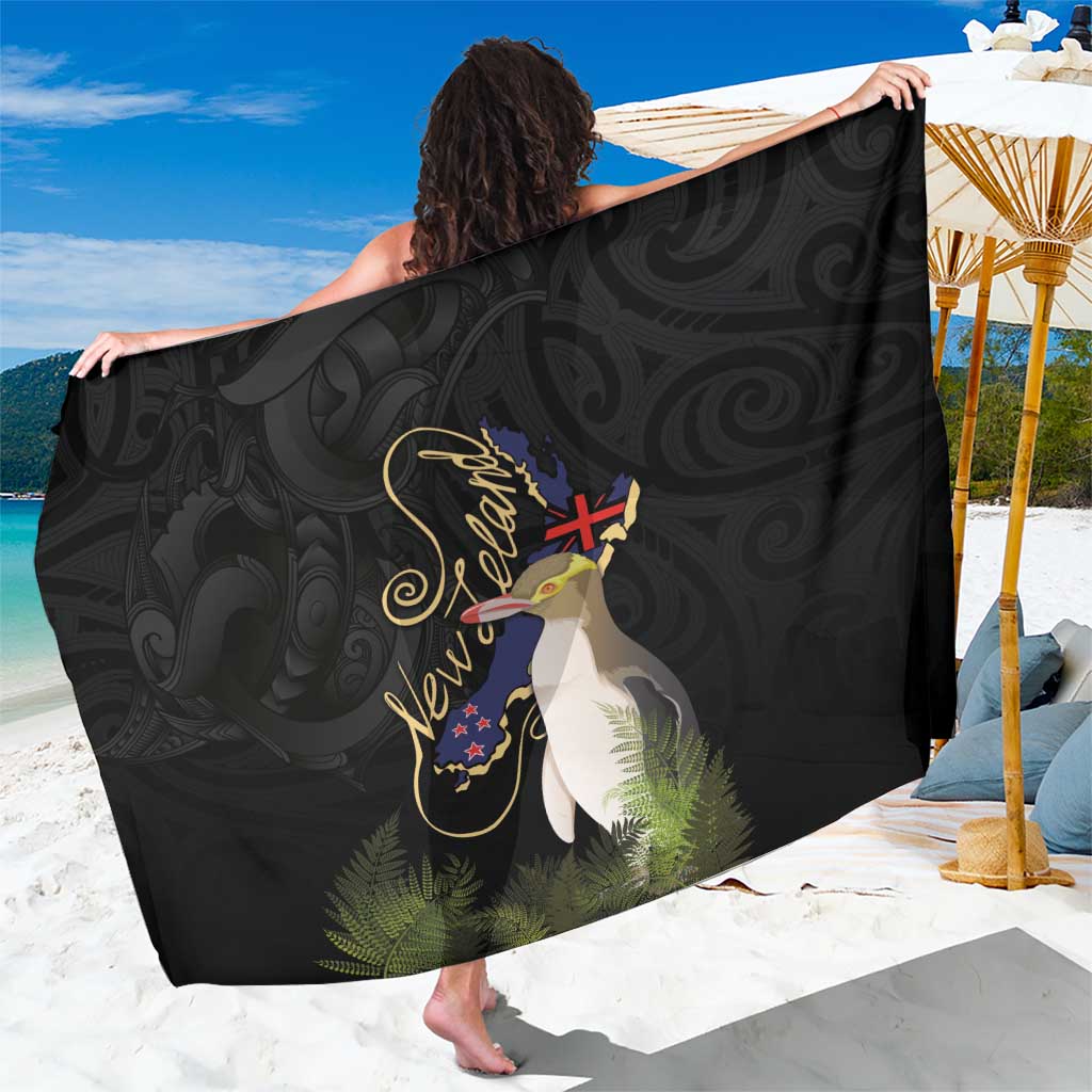 New Zealand Hoiho Sarong Maori Art Tattoo and Silver Fern