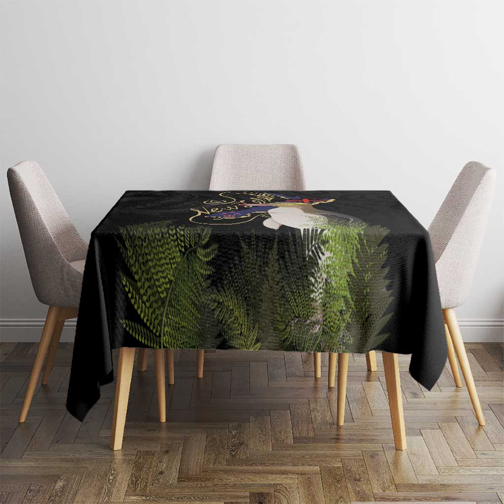 New Zealand Hoiho Tablecloth Maori Art Tattoo and Silver Fern LT03 - Polynesian Pride