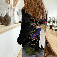 New Zealand Hoiho Women Casual Shirt Maori Art Tattoo and Silver Fern