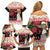 New Zealand Merry Christmas Family Matching Off Shoulder Short Dress and Hawaiian Shirt Hoiho Xmas - Haka Dance and Pohutukawa