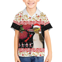 New Zealand Merry Christmas Family Matching Summer Maxi Dress and Hawaiian Shirt Hoiho Xmas - Haka Dance and Pohutukawa