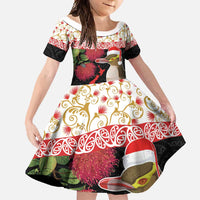 New Zealand Merry Christmas Family Matching Tank Maxi Dress and Hawaiian Shirt Hoiho Xmas - Haka Dance and Pohutukawa