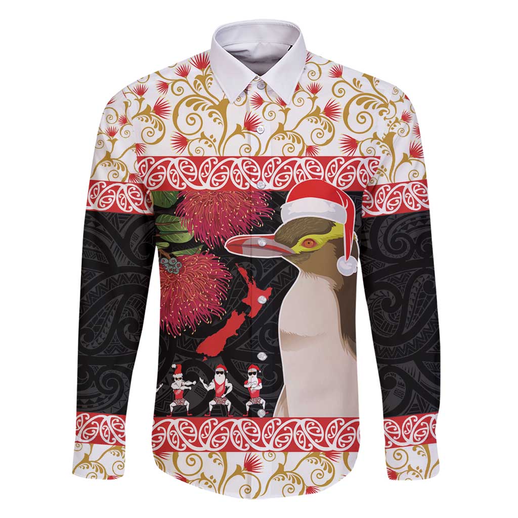New Zealand Merry Christmas Family Matching Tank Maxi Dress and Hawaiian Shirt Hoiho Xmas - Haka Dance and Pohutukawa