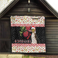 New Zealand Merry Christmas Quilt Hoiho Xmas - Haka Dance and Pohutukawa