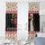 New Zealand Merry Christmas Window Curtain Hoiho Xmas - Haka Dance and Pohutukawa