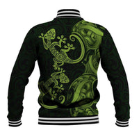 New Zealand Gecko Maori Art Tattoo Baseball Jacket LT03 - Polynesian Pride