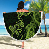 New Zealand Gecko Maori Art Tattoo Beach Blanket LT03 - Polynesian Pride