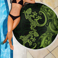 New Zealand Gecko Maori Art Tattoo Beach Blanket LT03 - Polynesian Pride