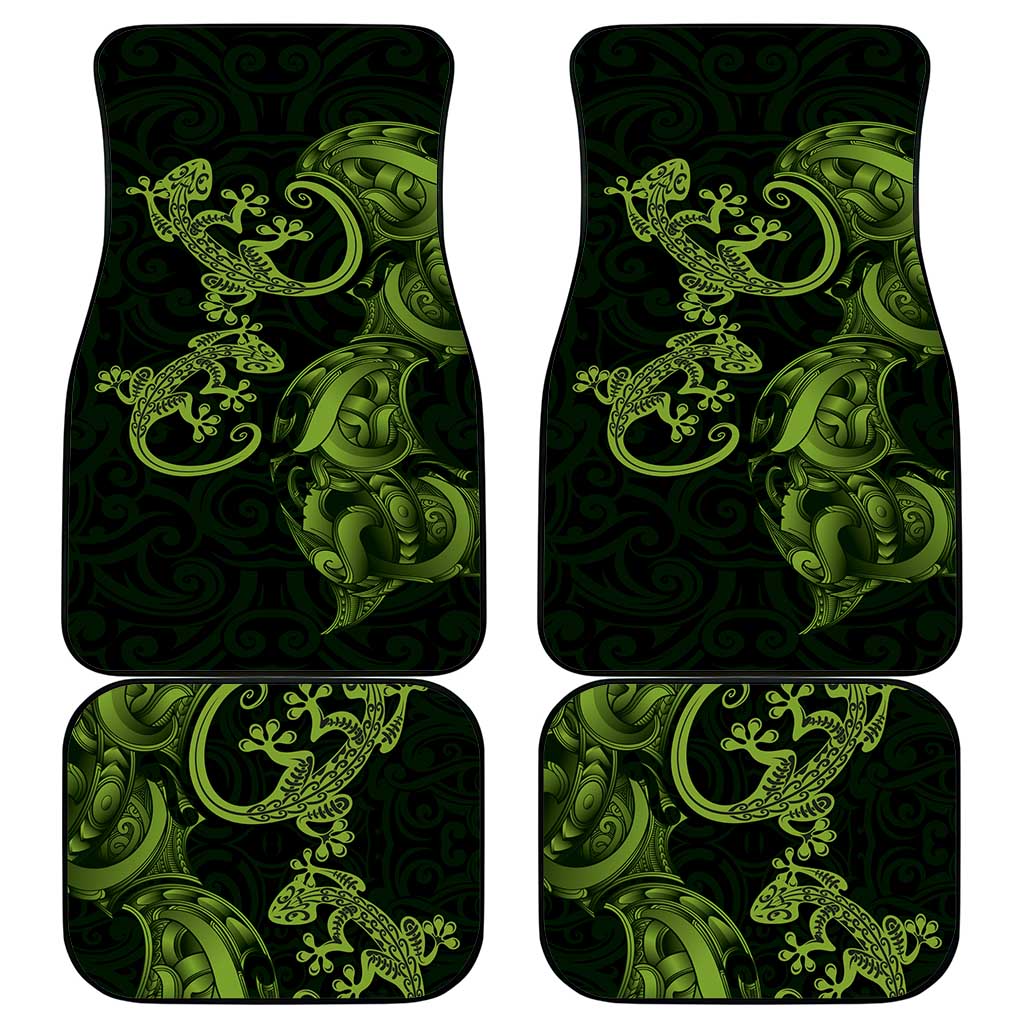 New Zealand Gecko Maori Art Tattoo Car Mats LT03 - Polynesian Pride