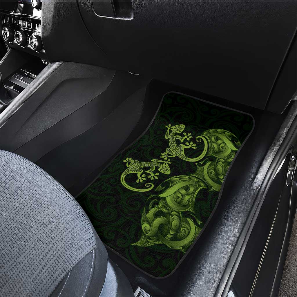 New Zealand Gecko Maori Art Tattoo Car Mats LT03 - Polynesian Pride