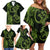 New Zealand Gecko Maori Art Tattoo Family Matching Off Shoulder Short Dress and Hawaiian Shirt