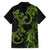 New Zealand Gecko Maori Art Tattoo Family Matching Short Sleeve Bodycon Dress and Hawaiian Shirt