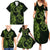 New Zealand Gecko Maori Art Tattoo Family Matching Summer Maxi Dress and Hawaiian Shirt