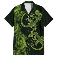 New Zealand Gecko Maori Art Tattoo Hawaiian Shirt LT03 Green - Polynesian Pride