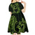 New Zealand Gecko Maori Art Tattoo Kid Short Sleeve Dress