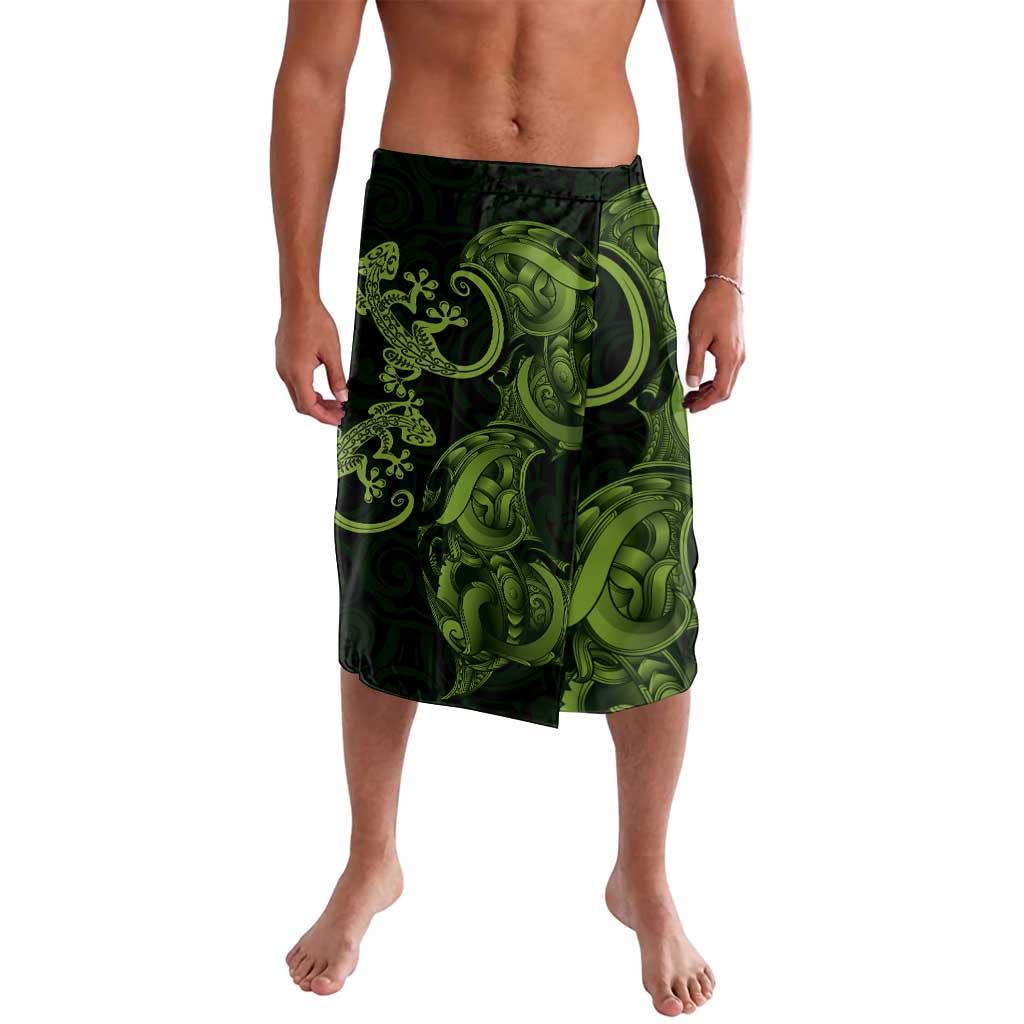New Zealand Gecko Maori Art Tattoo Lavalava LT03 Green - Polynesian Pride