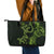 New Zealand Gecko Maori Art Tattoo Leather Tote Bag