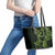 New Zealand Gecko Maori Art Tattoo Leather Tote Bag