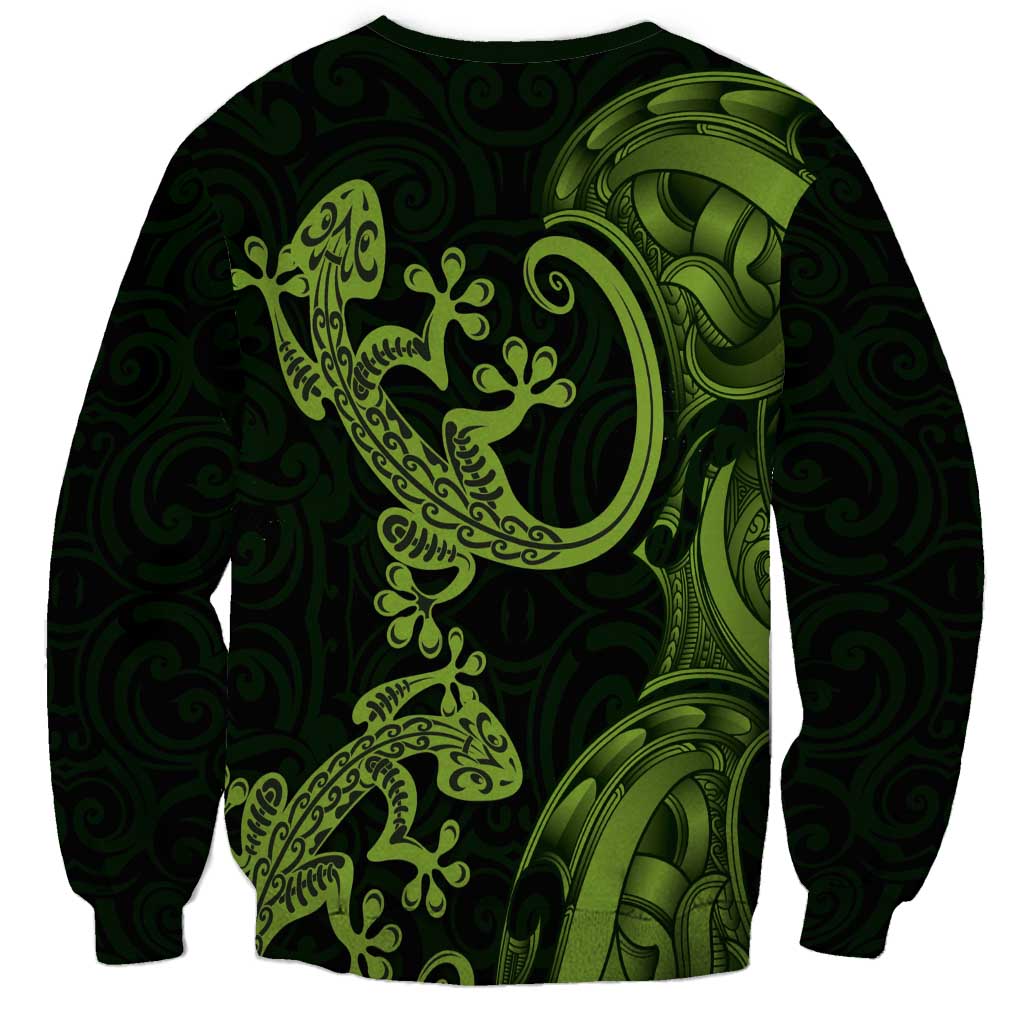 New Zealand Gecko Maori Art Tattoo Sweatshirt LT03 - Polynesian Pride