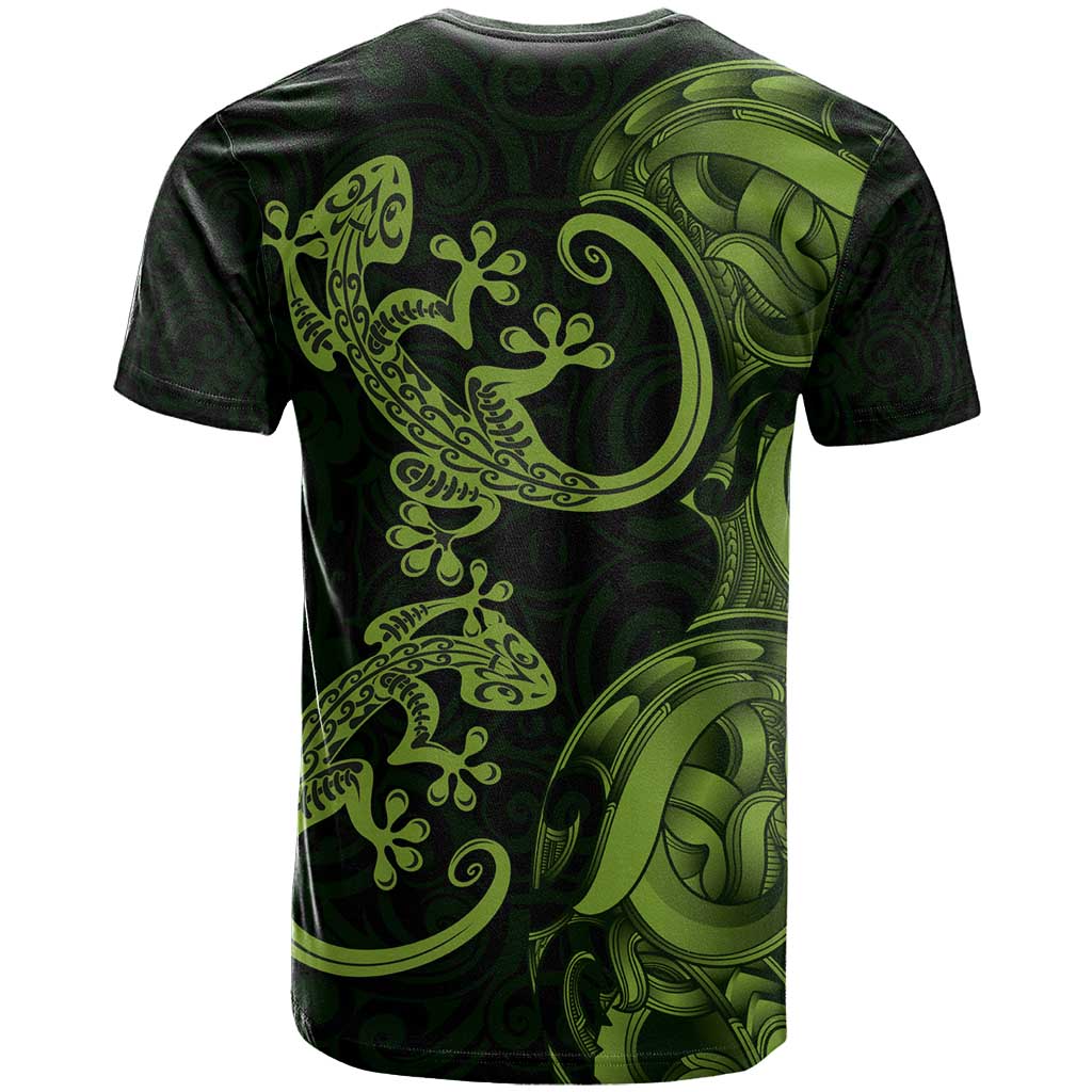 New Zealand Gecko Maori Art Tattoo T Shirt LT03 - Polynesian Pride