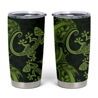 New Zealand Gecko Maori Art Tattoo Tumbler Cup LT03 Green - Polynesian Pride