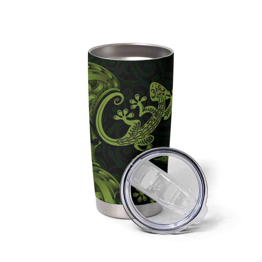 New Zealand Gecko Maori Art Tattoo Tumbler Cup LT03 - Polynesian Pride