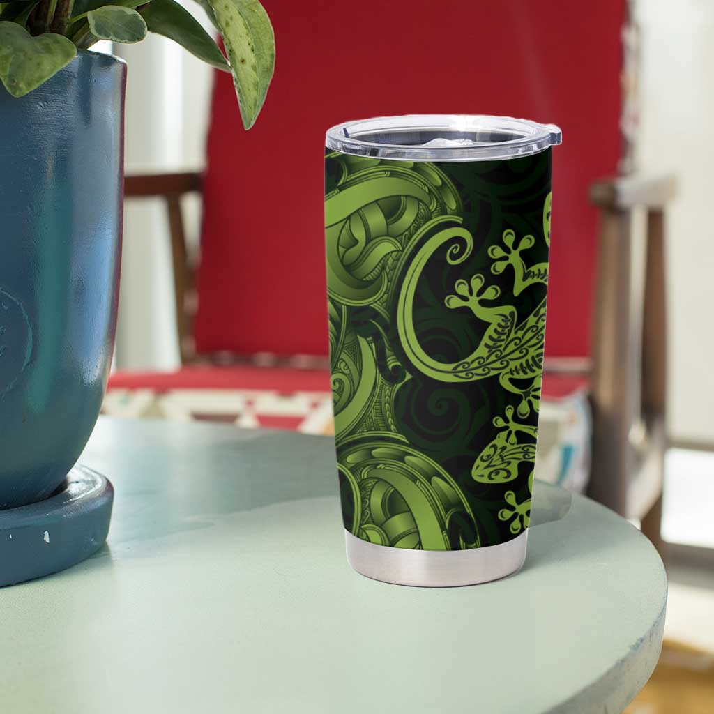 New Zealand Gecko Maori Art Tattoo Tumbler Cup LT03 - Polynesian Pride