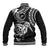 New Zealand Baseball Jacket Stylized Kiwi Bird Tattoo Mix Koru Circle and Maori Ethnic Vibe LT03 - Polynesian Pride