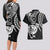 New Zealand Couples Matching Long Sleeve Bodycon Dress and Hawaiian Shirt Stylized Kiwi Bird Tattoo Mix Koru Circle and Maori Ethnic Vibe LT03 - Polynesian Pride