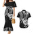 New Zealand Couples Matching Mermaid Dress and Hawaiian Shirt Stylized Kiwi Bird Tattoo Mix Koru Circle and Maori Ethnic Vibe LT03 Black - Polynesian Pride