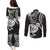 New Zealand Couples Matching Puletasi Dress and Long Sleeve Button Shirt Stylized Kiwi Bird Tattoo Mix Koru Circle and Maori Ethnic Vibe LT03 - Polynesian Pride