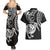 New Zealand Couples Matching Summer Maxi Dress and Hawaiian Shirt Stylized Kiwi Bird Tattoo Mix Koru Circle and Maori Ethnic Vibe LT03 - Polynesian Pride