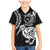 New Zealand Family Matching Mermaid Dress and Hawaiian Shirt Stylized Kiwi Bird Tattoo Mix Koru Circle and Maori Ethnic Vibe LT03 Son's Shirt Black - Polynesian Pride