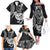 New Zealand Family Matching Off Shoulder Long Sleeve Dress and Hawaiian Shirt Stylized Kiwi Bird Tattoo Mix Koru Circle and Maori Ethnic Vibe LT03 - Polynesian Pride