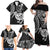 New Zealand Family Matching Off Shoulder Maxi Dress and Hawaiian Shirt Stylized Kiwi Bird Tattoo Mix Koru Circle and Maori Ethnic Vibe LT03 - Polynesian Pride