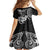 New Zealand Family Matching Off Shoulder Short Dress and Hawaiian Shirt Stylized Kiwi Bird Tattoo Mix Koru Circle and Maori Ethnic Vibe LT03 - Polynesian Pride