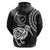 New Zealand Hoodie Stylized Kiwi Bird Tattoo Mix Koru Circle and Maori Ethnic Vibe LT03 - Polynesian Pride