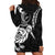 New Zealand Hoodie Dress Stylized Kiwi Bird Tattoo Mix Koru Circle and Maori Ethnic Vibe LT03 - Polynesian Pride