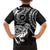 New Zealand Kid Hawaiian Shirt Stylized Kiwi Bird Tattoo Mix Koru Circle and Maori Ethnic Vibe LT03 - Polynesian Pride