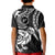 New Zealand Kid Polo Shirt Stylized Kiwi Bird Tattoo Mix Koru Circle and Maori Ethnic Vibe LT03 - Polynesian Pride